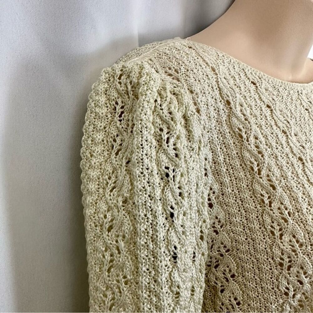 Vintage Vivanti Cottagecore Crochet Sweater Set 70's Grandmacore - Picture 14 of 16